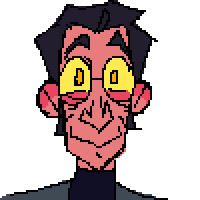 a headshot of a man passing through many emotional expressions as his skin color changes to weird colors with each emotion.