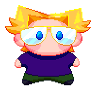 a small, blobby version of puff spinning around.