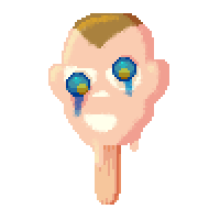 man with dark blond hair, blue/brown eyes with central heterochromia, and a scar on his nose